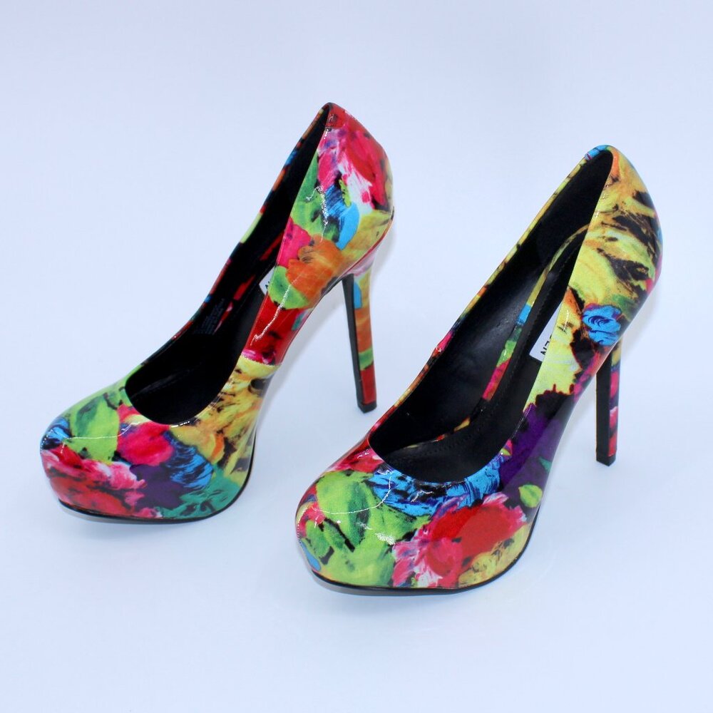 Steve Madden Nala Platform Stilettos Floral 7.5 - Picture 1 of 7